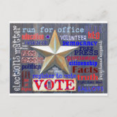 Verkiezingen zijn belangrijk | Blue Beach Song™ Br Briefkaart (Voorkant)