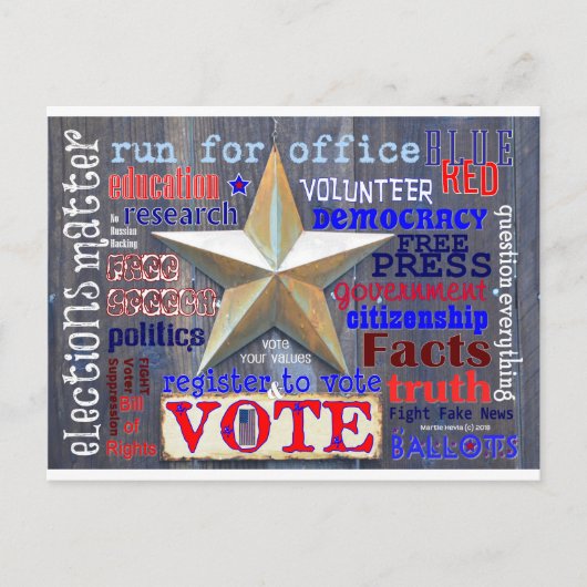 Verkiezingen zijn belangrijk | Blue Beach Song™ Br Briefkaart (Voorkant)