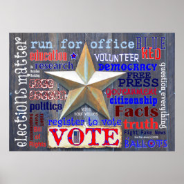 Verkiezingen zijn belangrijk. Stem! WordArt™-Poste Poster