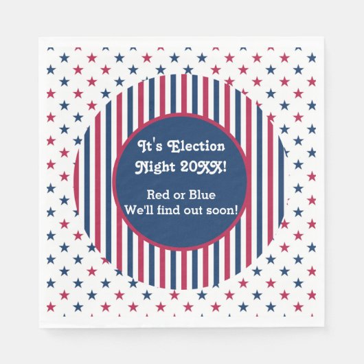 Verkiezingsavond Feest 2024 Patriottisch Servet (Voorkant)