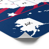 Verkiezingsavond partij 2024 Interactieve kleurkaa Poster (Hoek)