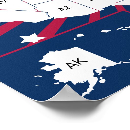 Verkiezingsavond partij 2024 Interactieve kleurkaa Poster (Hoek)