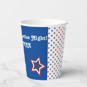 Verkiezingsavond partij 2024 Rood of Blauw gejuich Papieren Bekers (Achterkant)