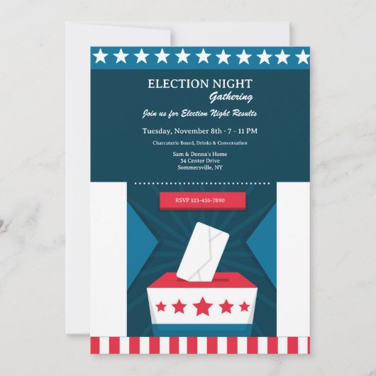 Verkiezingsavondvergadering Kaart (Voorkant)