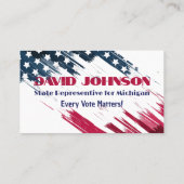 Verkiezingsbillboard met grote stad achtergrond visitekaartje (Achterkant)