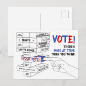 Verkiezingsbloktoren Meer op het spel Briefkaart (Voorkant / Achterkant)