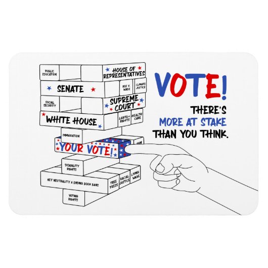 Verkiezingsbloktoren Meer op het spel Magneet (Horizontaal)