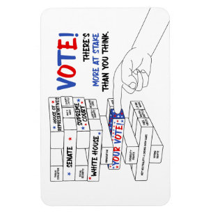 Verkiezingsbloktoren Meer op het spel Magneet