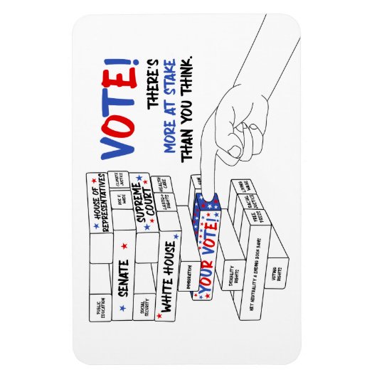 Verkiezingsbloktoren Meer op het spel Magneet (Verticaal)