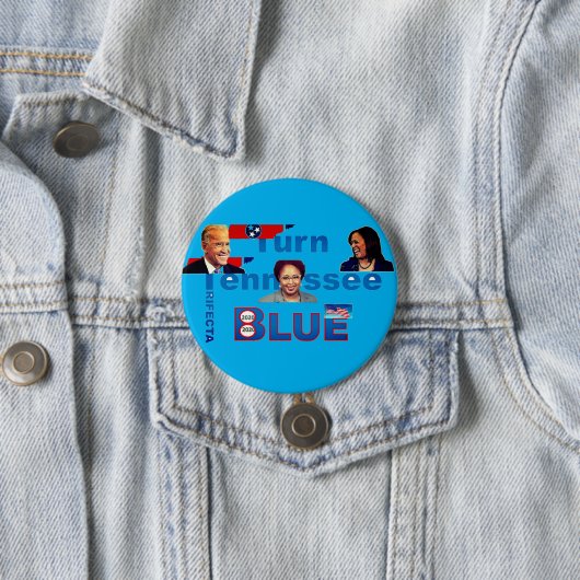 VerkiezingsButton Biden Harris Bradshaw Tennessee Ronde Button 7,6 Cm (In situ)