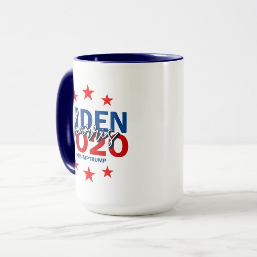 Verkiezingscampagne 2-toon Biden Harris 2020 Mok (Voorkant links)
