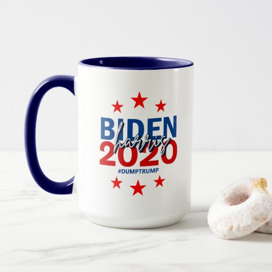 Verkiezingscampagne 2-toon Biden Harris 2020 Mok (Met donut)