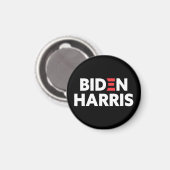 Verkiezingscampagne Biden/Harris Black en White Magneet (Voorkant / Achterkant)