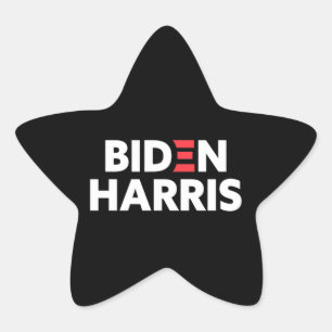 Verkiezingscampagne Biden/Harris Black en White Ster Sticker