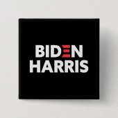 Verkiezingscampagne Biden / Harris Black & White Vierkante Button 5,1 Cm (Voorkant)