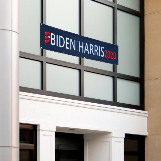 Verkiezingscampagne Biden Harris Democratic 2020 Spandoek (Buitenkant Gebouw)