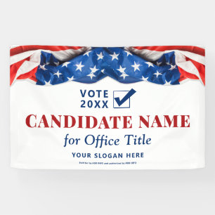 Verkiezingscampagne Custom Political Candidate 202 Spandoek