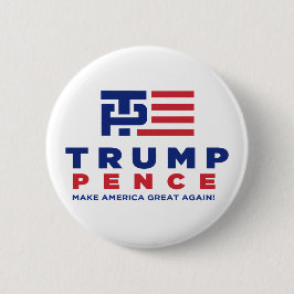 Verkiezingscampagne Donald Trump Pence 2016 Ronde Button 5,7 Cm
