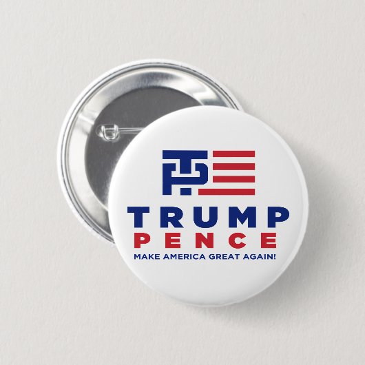 Verkiezingscampagne Donald Trump Pence 2016 Ronde Button 5,7 Cm (Voorkant /achterkant)