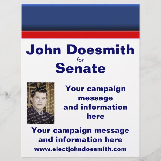 Verkiezingscampagne Flyer Sjabloon (Voorkant)