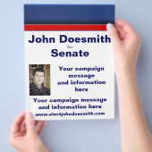 Verkiezingscampagne Flyer Sjabloon (Hand)