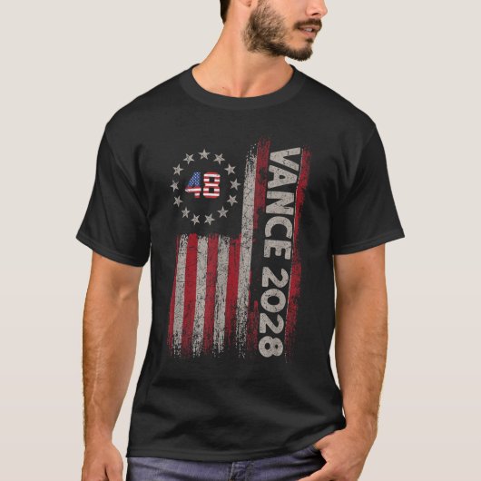 Verkiezingscampagne JD Vance President 2028 T-shirt (Voorkant)