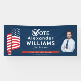 Verkiezingscampagne Kandidaat Naam Foto Slogan Spandoek
