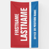 Verkiezingscampagne rood-blauw spandoek (Verticaal)