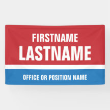 Verkiezingscampagne rood-blauw