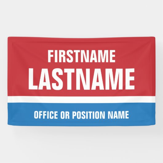 Verkiezingscampagne rood-blauw spandoek (Horizontaal)