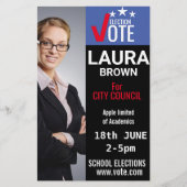 Verkiezingscampagne sjabloon flyer (Voorkant)