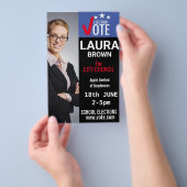 Verkiezingscampagne sjabloon flyer (Hand)