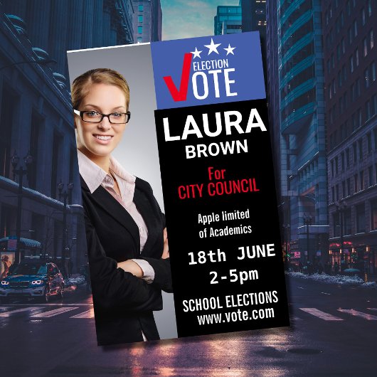 Verkiezingscampagne sjabloon flyer
