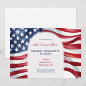 Verkiezingscampagne Uitnodiging Amerikaanse Vlag P (Voorkant / Achterkant)