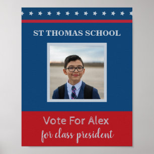 verkiezingscampagne voor studenten met foto - post poster