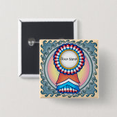 verkiezingscampagnelint vierkante button 5,1 cm (Voorkant /achterkant)