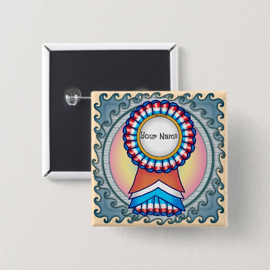 verkiezingscampagnelint vierkante button 5,1 cm (Voorkant /achterkant)