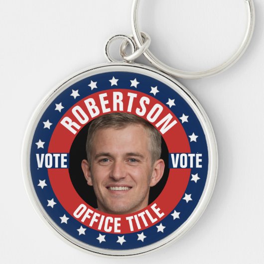 Verkiezingscampagnesjabloon Sleutelhanger (Voorkant)
