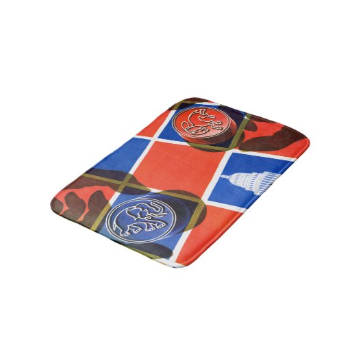 Verkiezingscheckbord Badmat (Gekanteld)