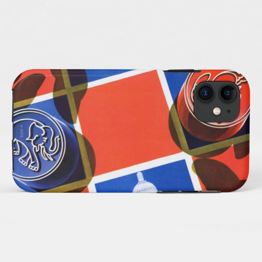 Verkiezingscheckbord Case-Mate iPhone Case (Achterkant (horizontaal))