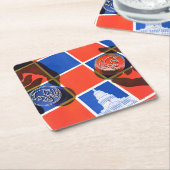 Verkiezingscheckbord Kartonnen Onderzetters (Schuin)