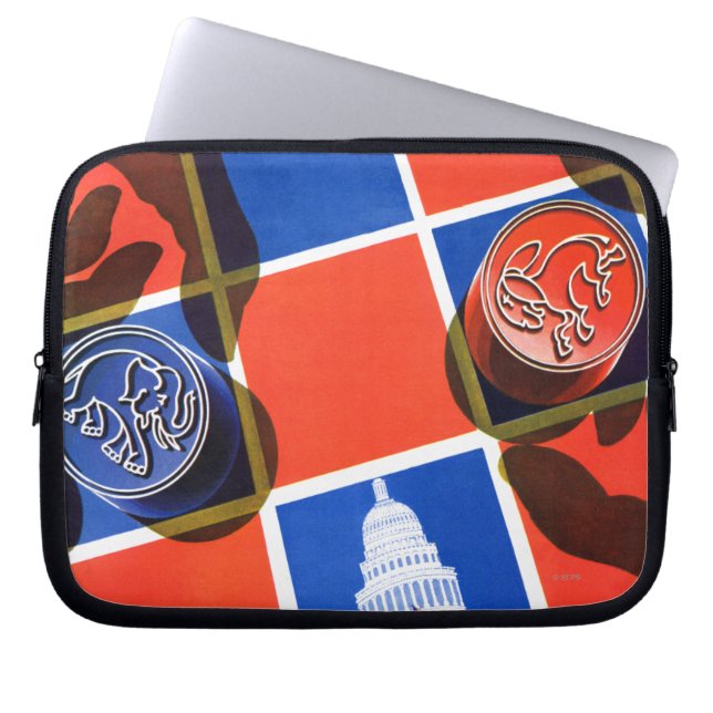 Verkiezingscheckbord Laptop Sleeve (Voorkant)