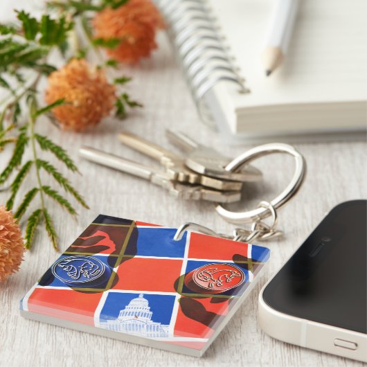 Verkiezingscheckbord Sleutelhanger (Voorkant Rechts)