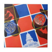 Verkiezingscheckbord Tegeltje (Voorkant)