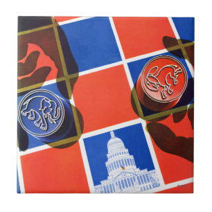 Verkiezingscheckbord Tegeltje