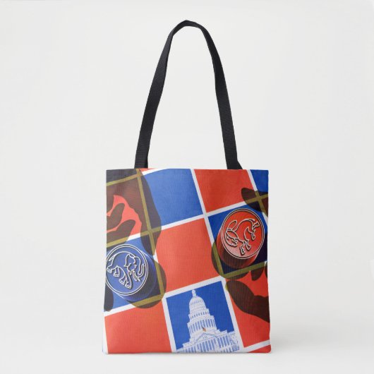 Verkiezingscheckbord Tote Bag (Voorkant)