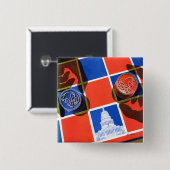 Verkiezingscheckbord Vierkante Button 5,1 Cm (Voorkant /achterkant)