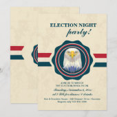 Verkiezingsdag Eagle Uitnodiging (Voorkant / Achterkant)