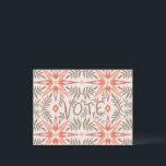 VERKIEZINGSDAG Vines Botanical Briefkaart<br><div class="desc">Voeg je eigen tekst toe aan de achterkant en stuur het naar vrienden of stemmers of gebruik het als muurkunst in een lijst of vastgeplakt aan een kurkbord. Kijk in mijn winkel voor meer overeenkomende objecten,  zoals mokken,  stickers en meer. Vraag of je iets op maat wilt!</div>