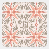 VERKIEZINGSDAG Vines Botanical Vierkante Sticker (Voorkant)